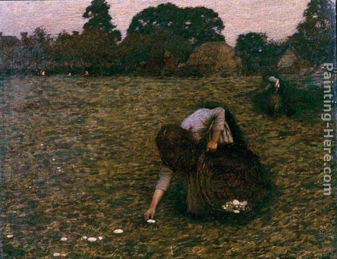 Dawn painting - Henry Herbert La Thangue Dawn art painting